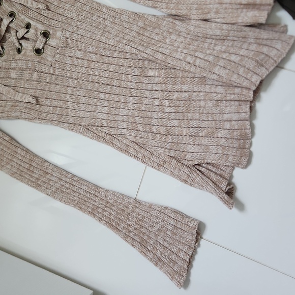 Ultra Flirt - Knit Long-Sleeve Tops w/ Criss Cross Straps, Set of 2, Size XS - Picture 3 of 7